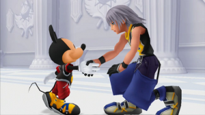 Riku et Mickey s'apprêtent à découvrir les mystères du Manoir Oblivion dans KH Re: CoM Rebirth.
