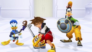 Sora, Donald et Dingo prêts à faire face à l'Organisation XIII au cœur du Manoir Oblivion dans KH Re : CoM !
