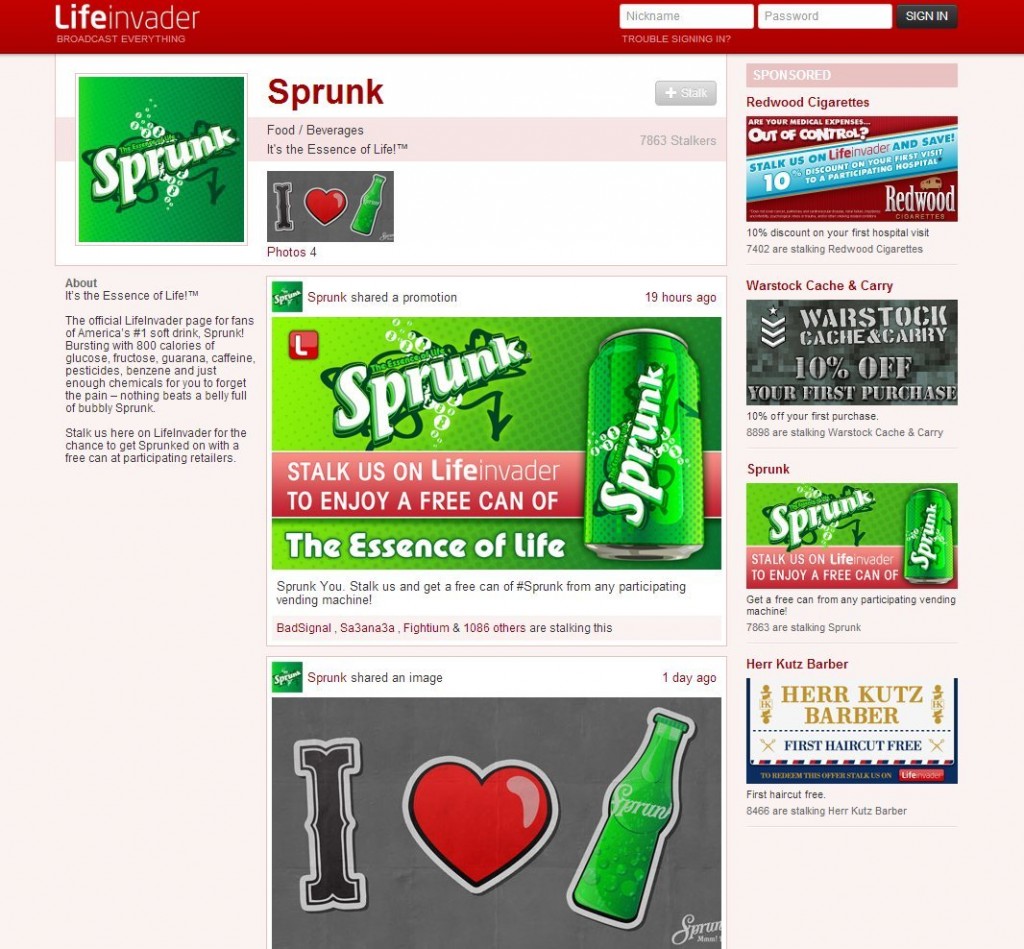 Un exemple de page web