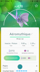 Comme dans les jeux traditionnels, vous pouvez renommer vos Pokémon